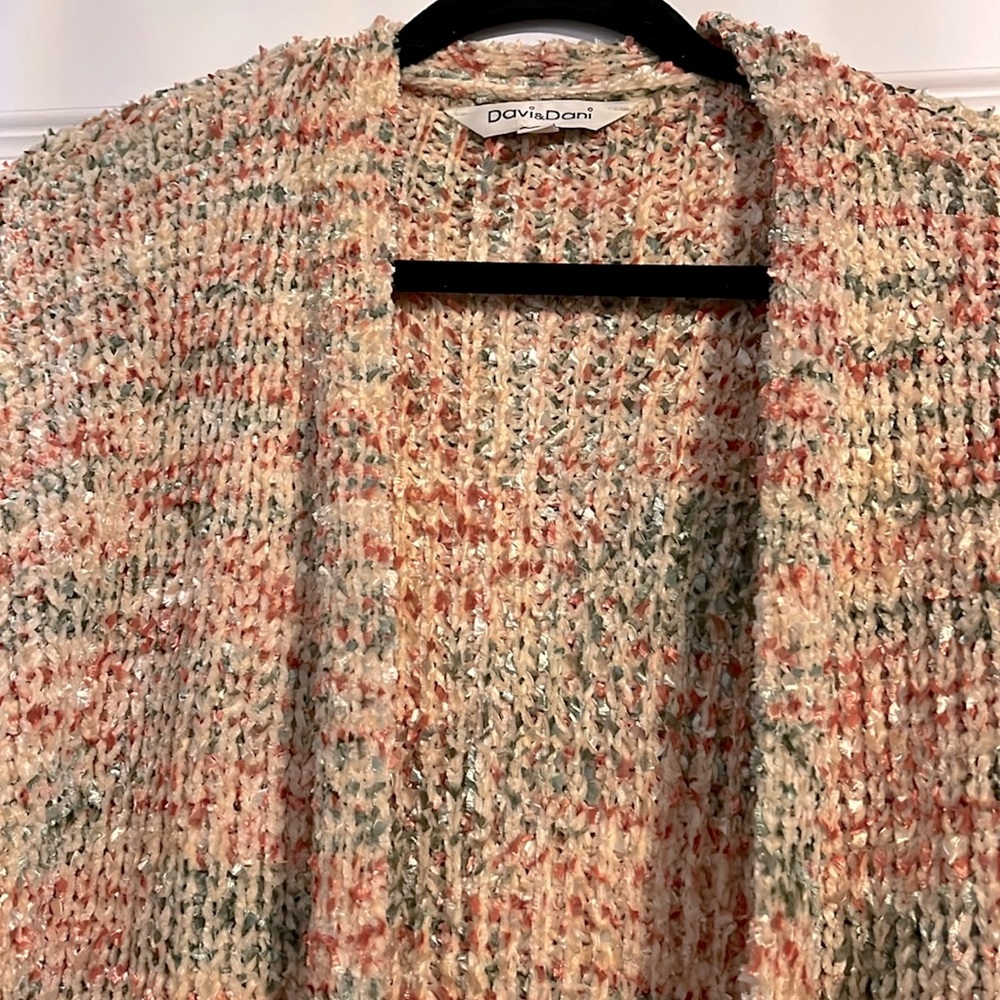 DAVI & DANI NWOTCream Chunky Knit Cardigan Sweater - Picture 3 of 8